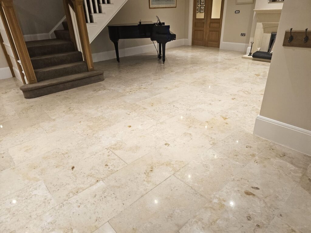 Limestone Floor After Polishing Surbiton