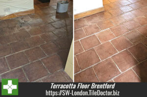 Terracotta Tiled Kitchen Floor Renovation Brentford
